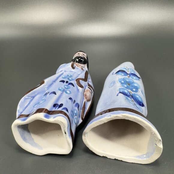 Vintage Mexican Pottery Hand Painted Blue Tonala Nativity Figurine Mary Joseph - Picture 6 of 6